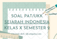 Soal Sumatif PAT Sejarah Indonesia Kelas 10 Semester 2