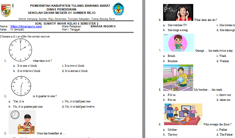 SAT Bahasa Inggris