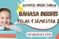 Soal Sumatif Akhir Tahun Bahasa Inggris Kelas 1 Semester 2